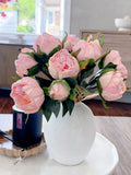 10" Real Touch Peony Bundle Blush