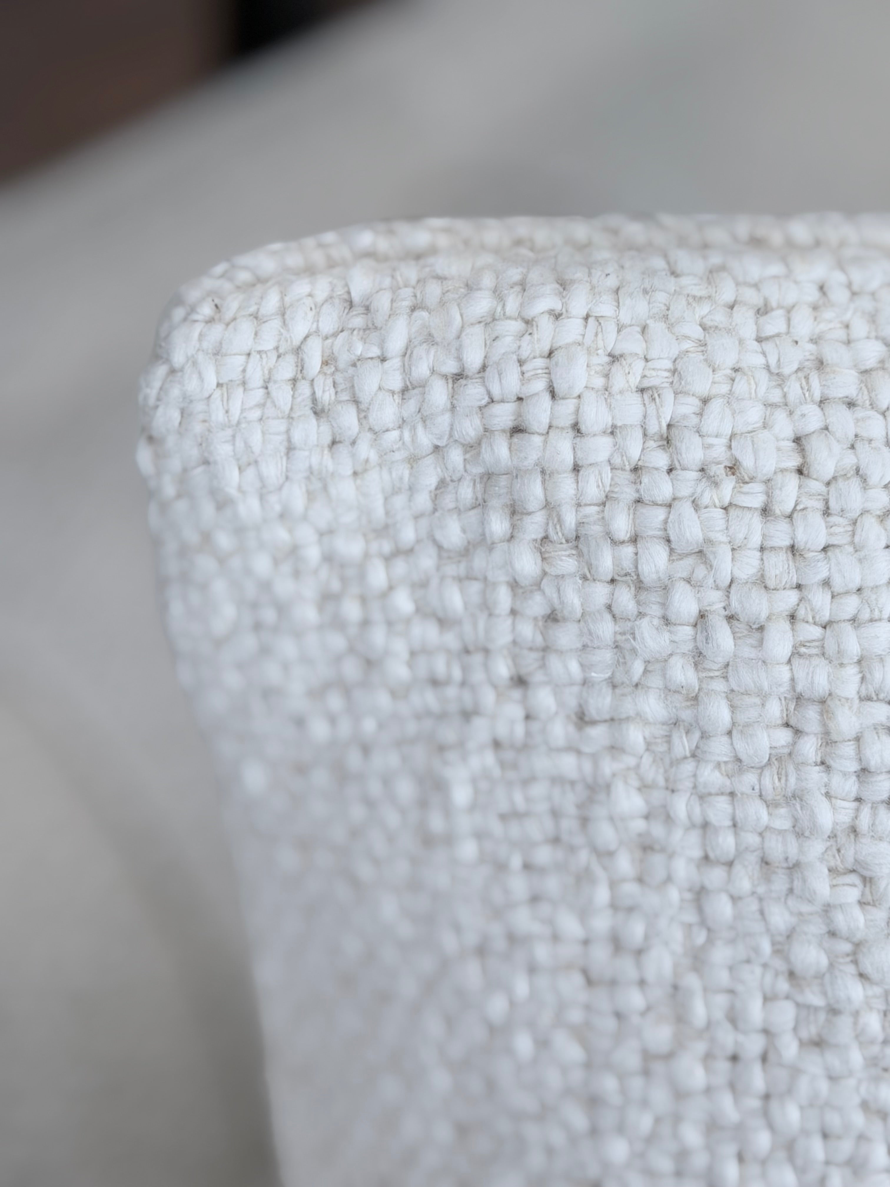 20" Woven Cotton Boucle Pillow
