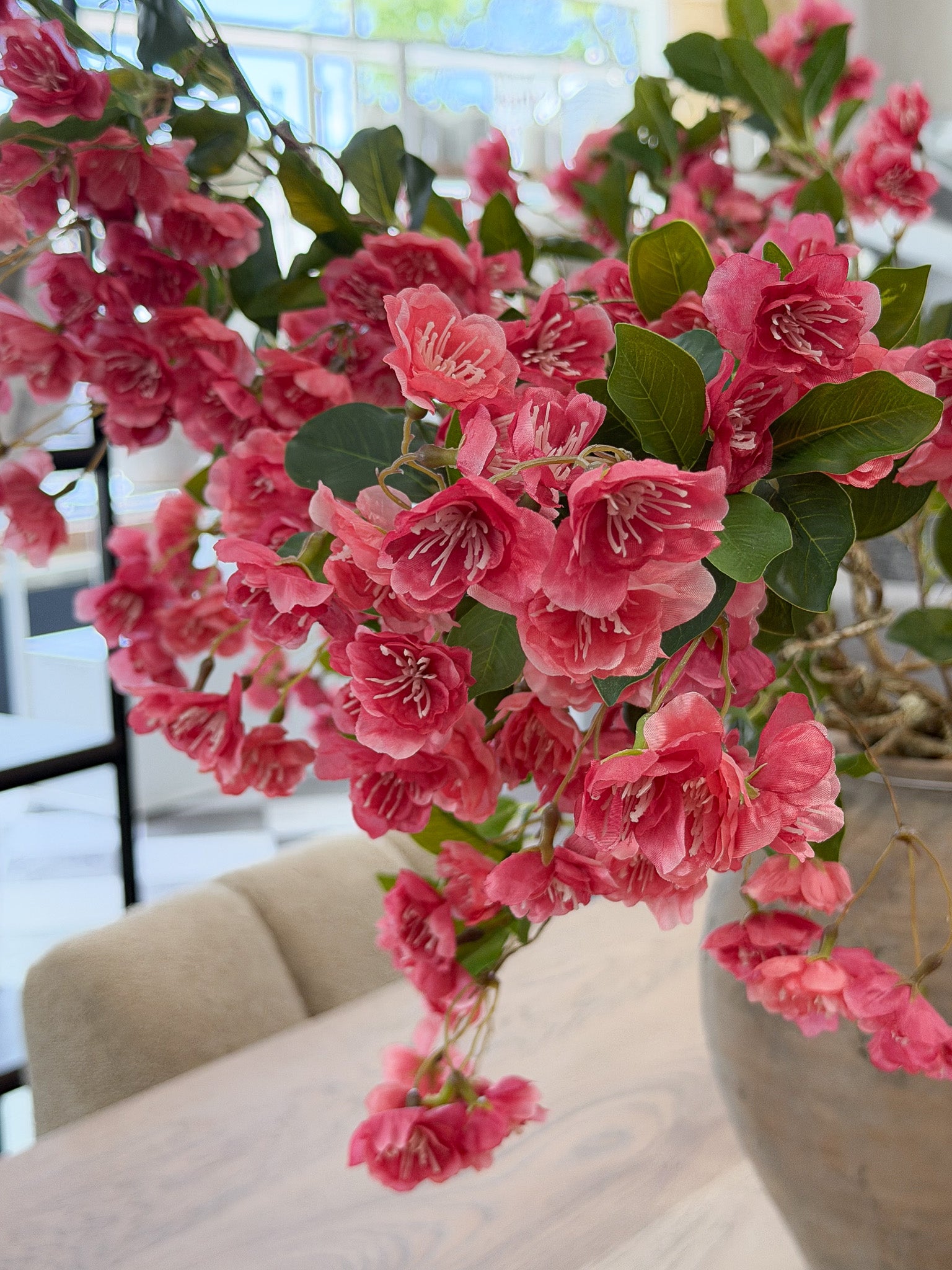 35" Pink Cherry Blossom Branch