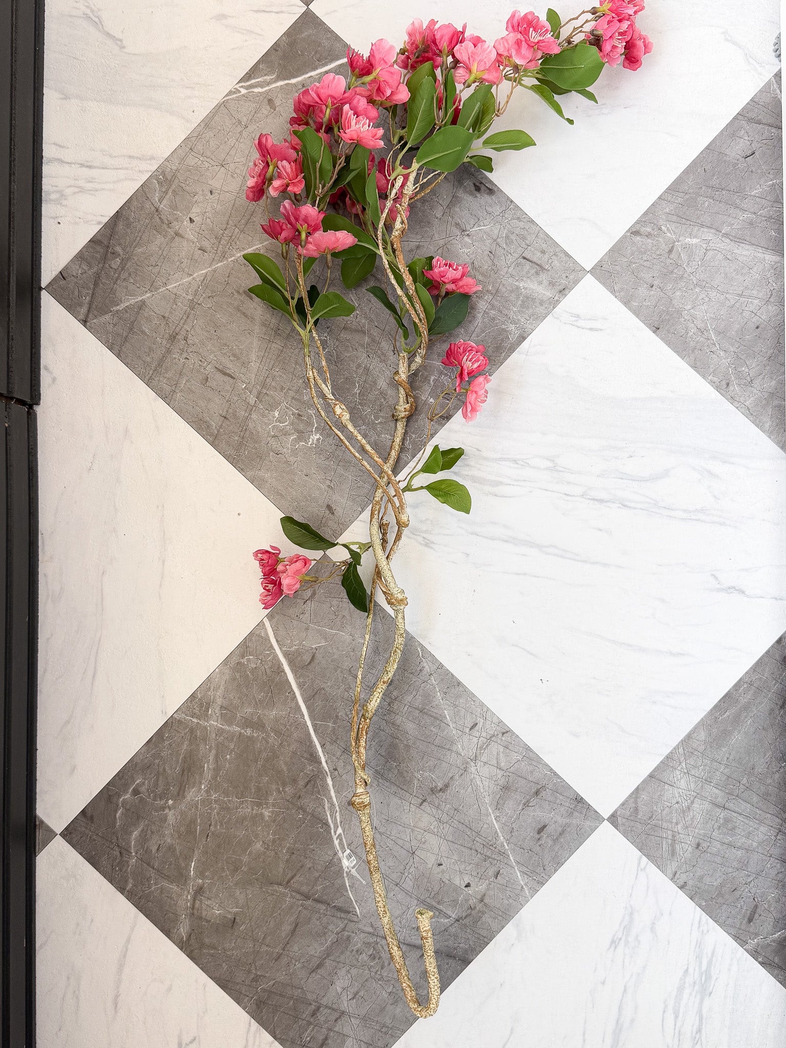 35" Pink Cherry Blossom Branch