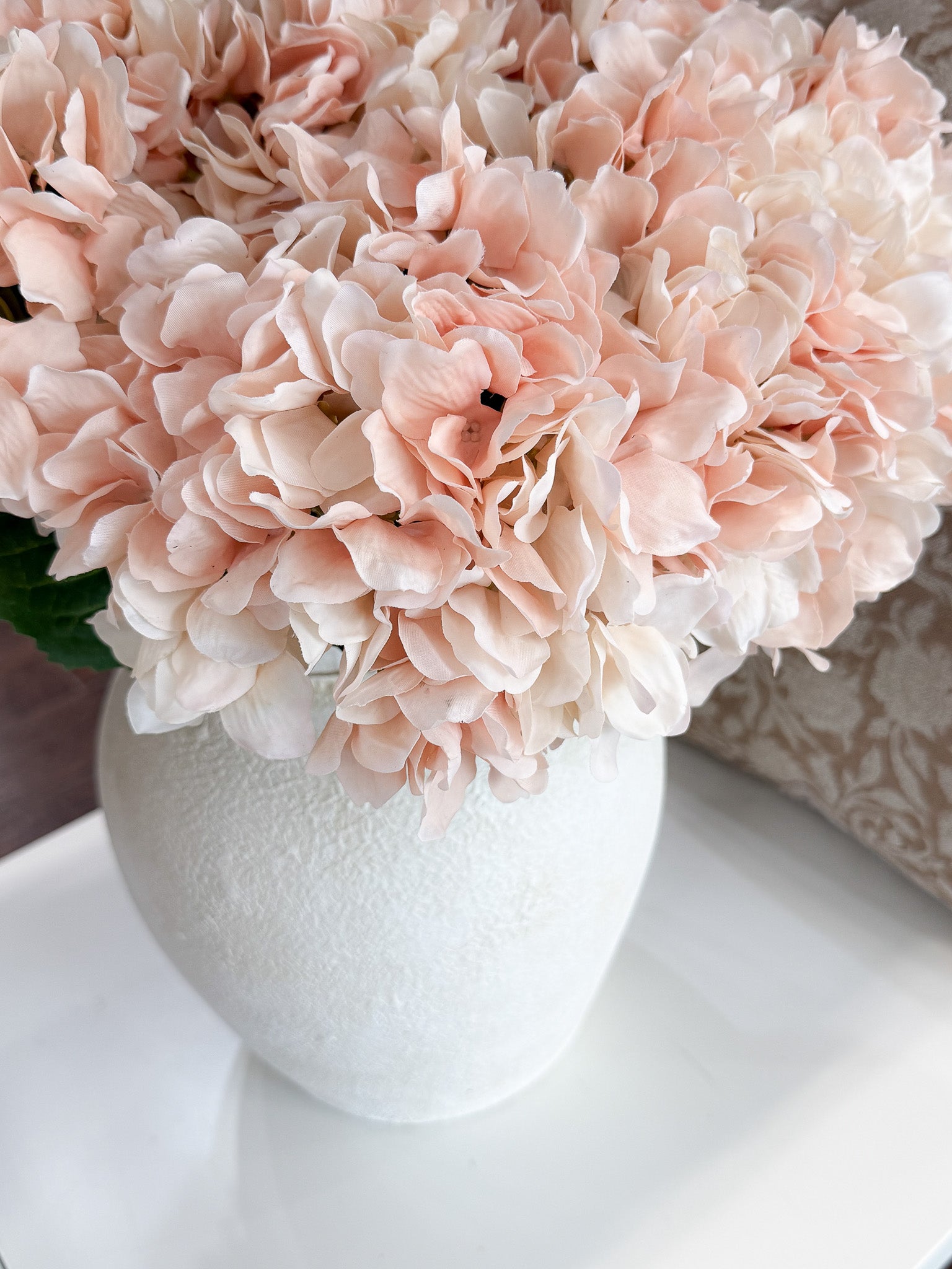 Light Peach Hydrangea 20"