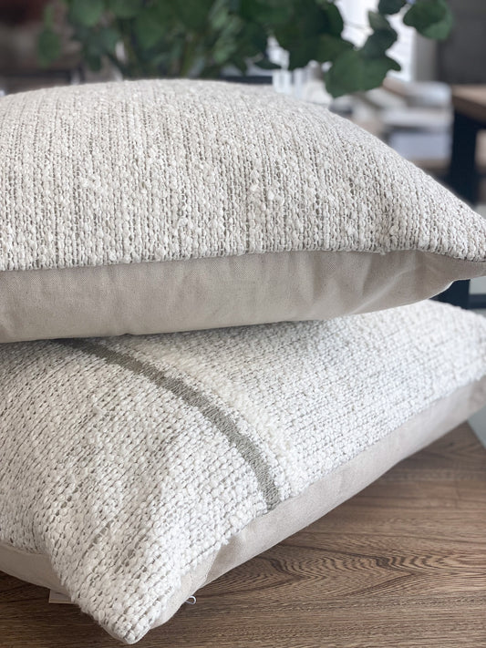 22" Cream W/Olive Stripe
