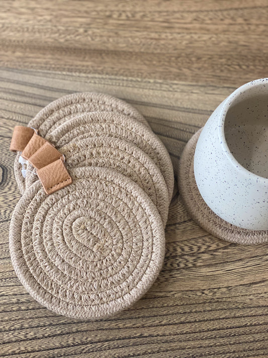 Woven Cotton Coaster Set