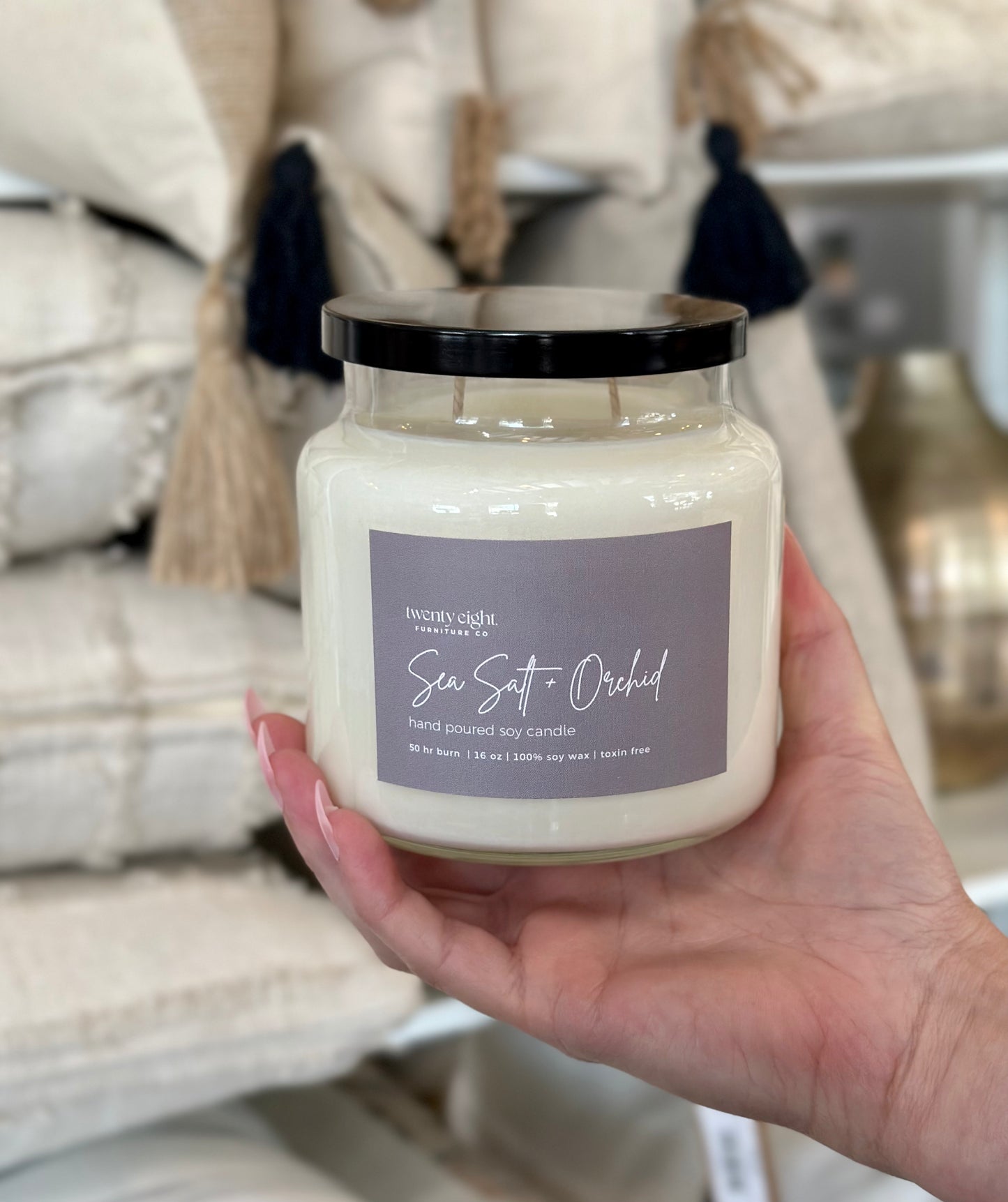 28CO 16oz Sea Salt + Orchid Candle