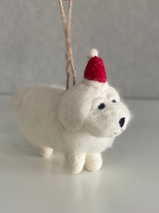 Maltese Dog Ornament
