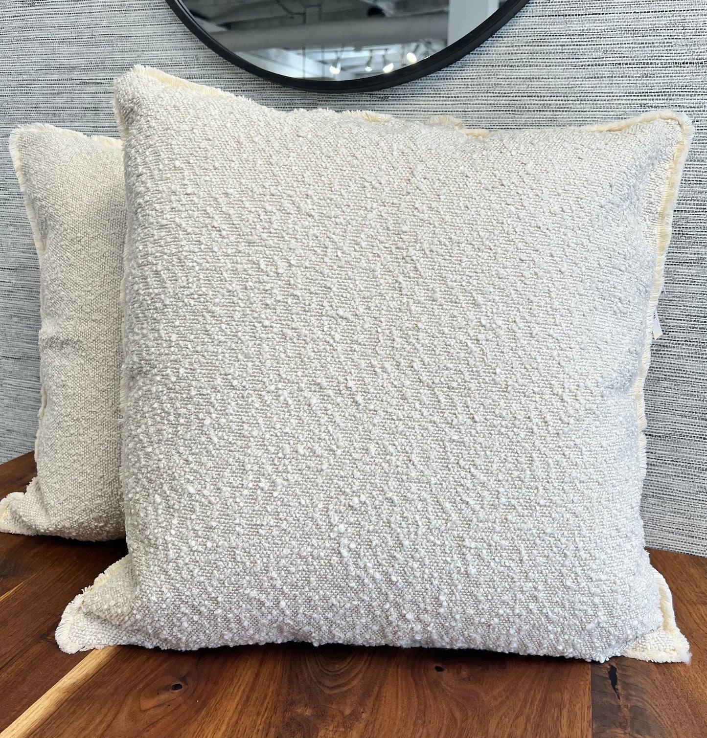 20" Sofia Cream Boucle Pillow