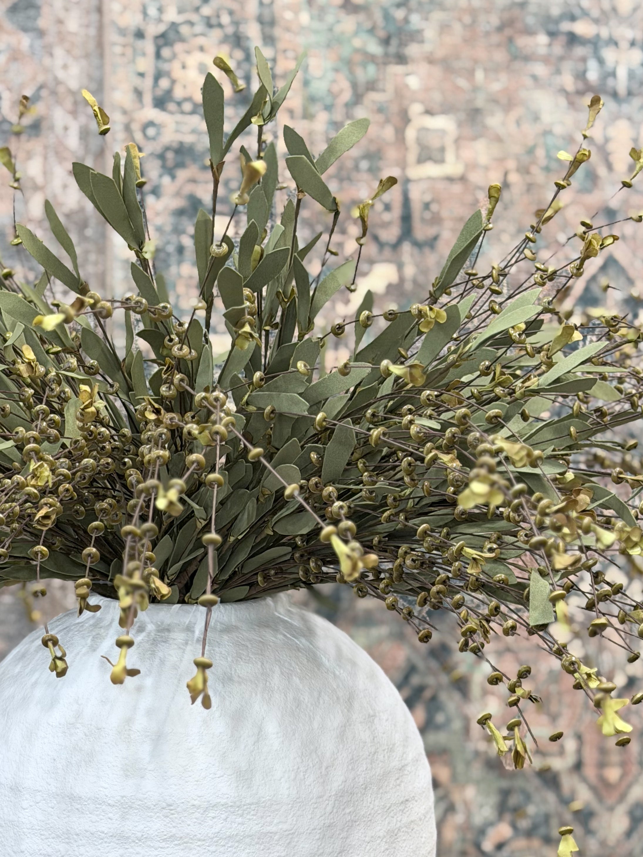 25" Olive Beaded Stem
