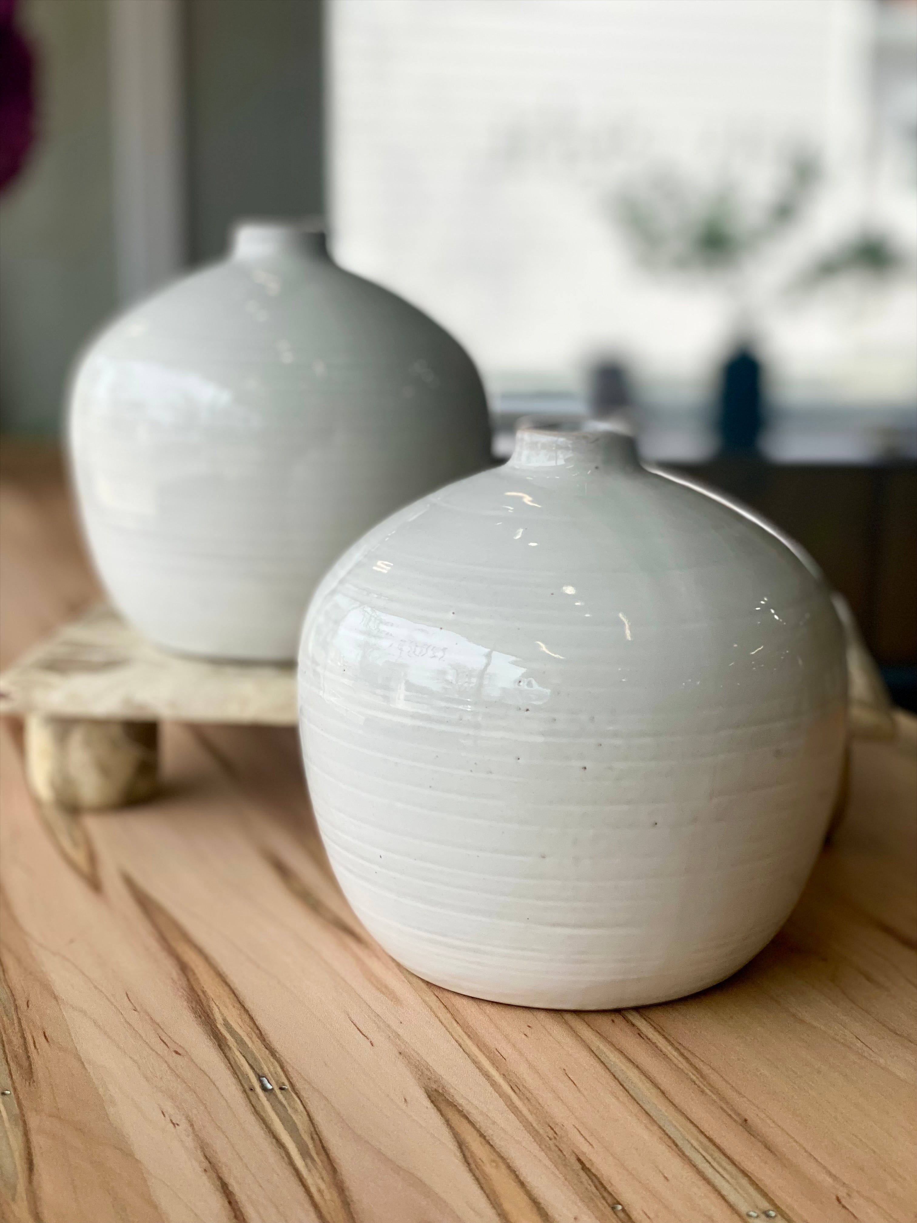 6.1" White Ceramic Vase