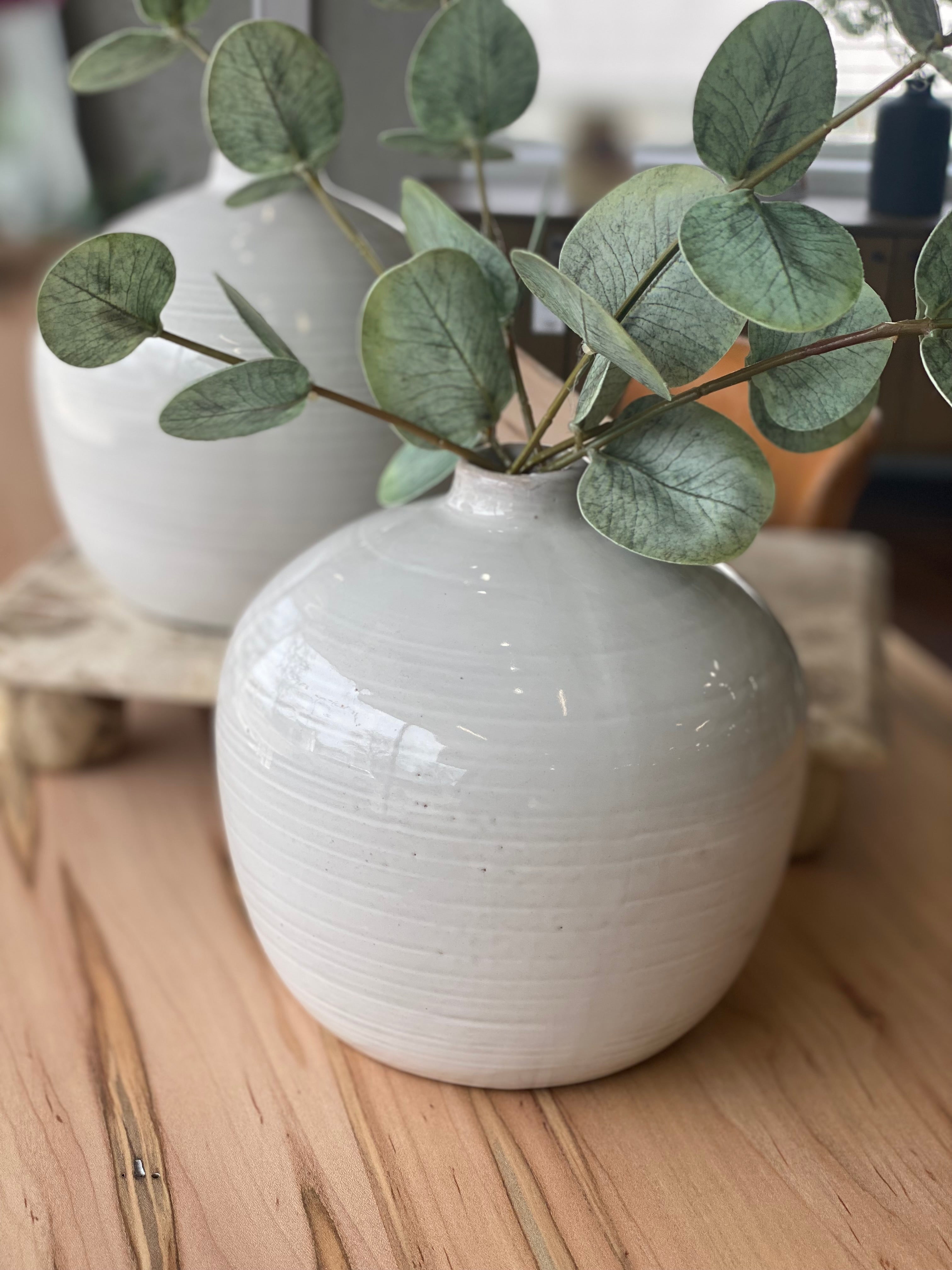 6.1" White Ceramic Vase