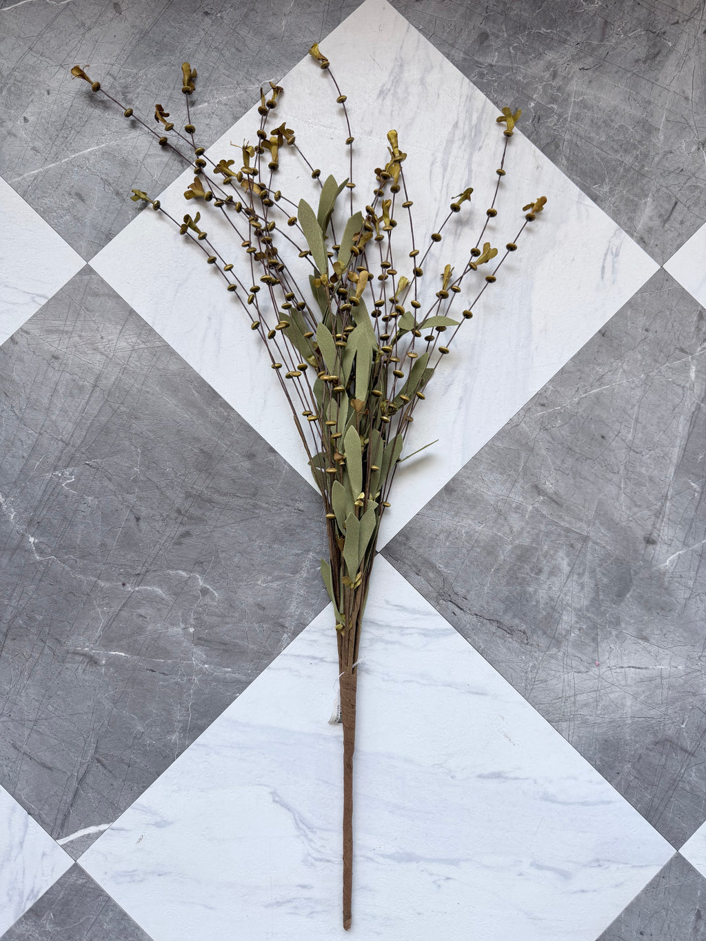 25" Olive Beaded Stem