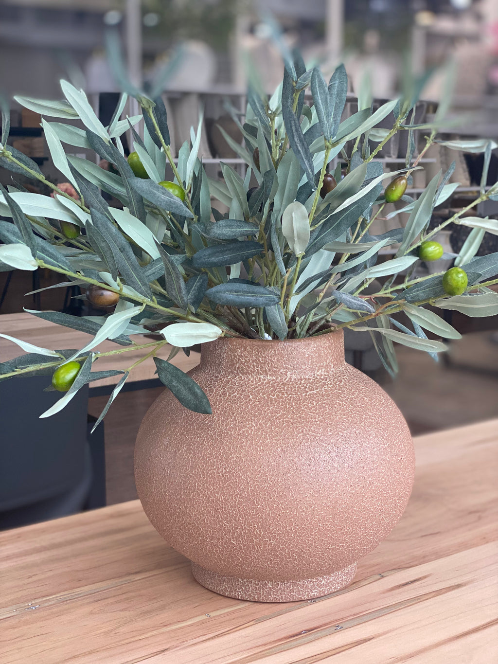 8" Brown Orb Vase