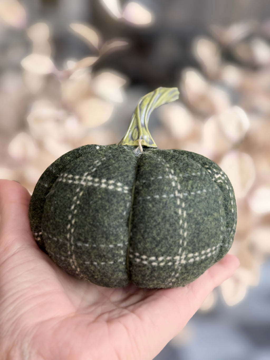 Green Plaid Pumpkin