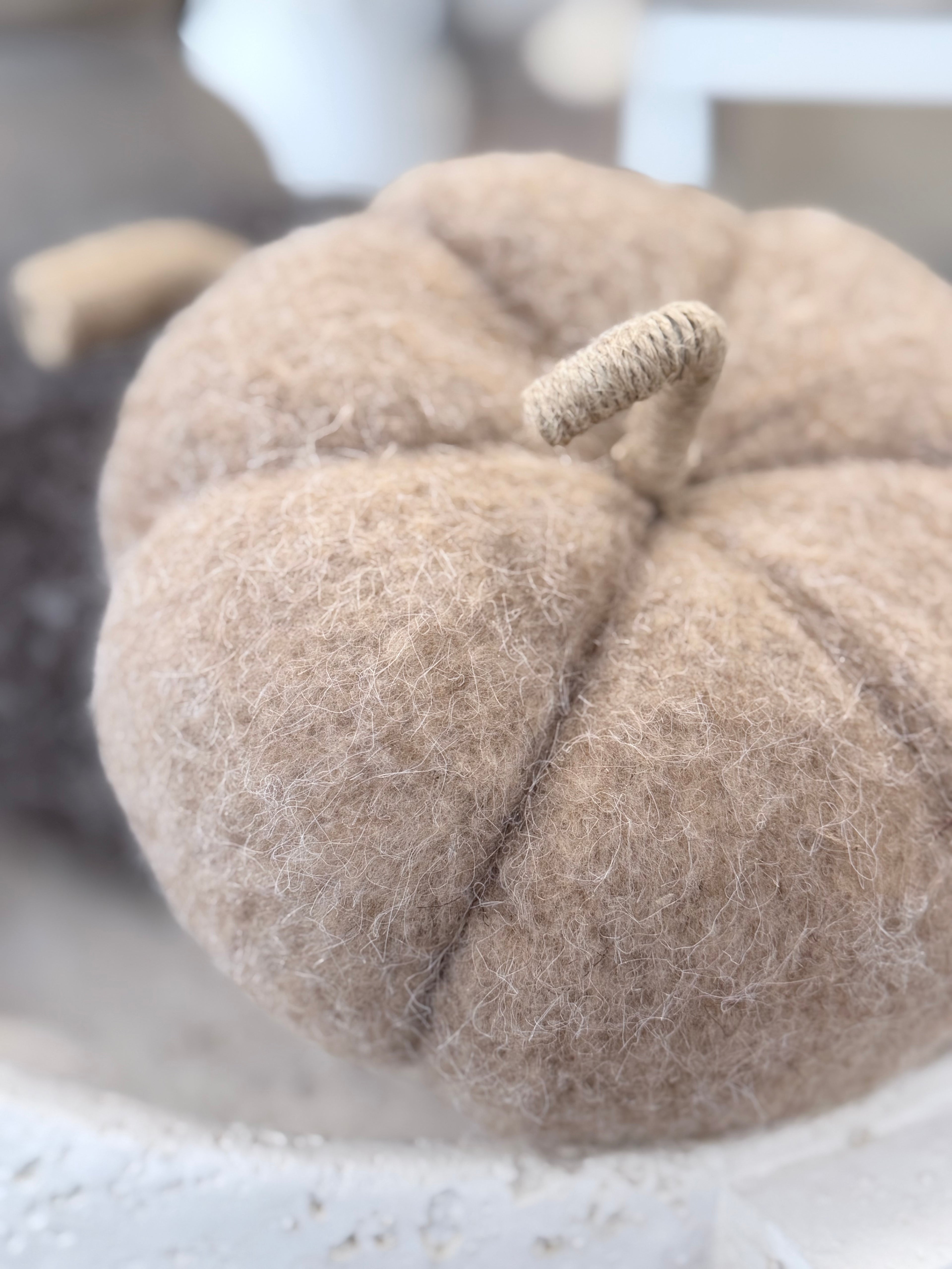 Brown Felt Pumpkin