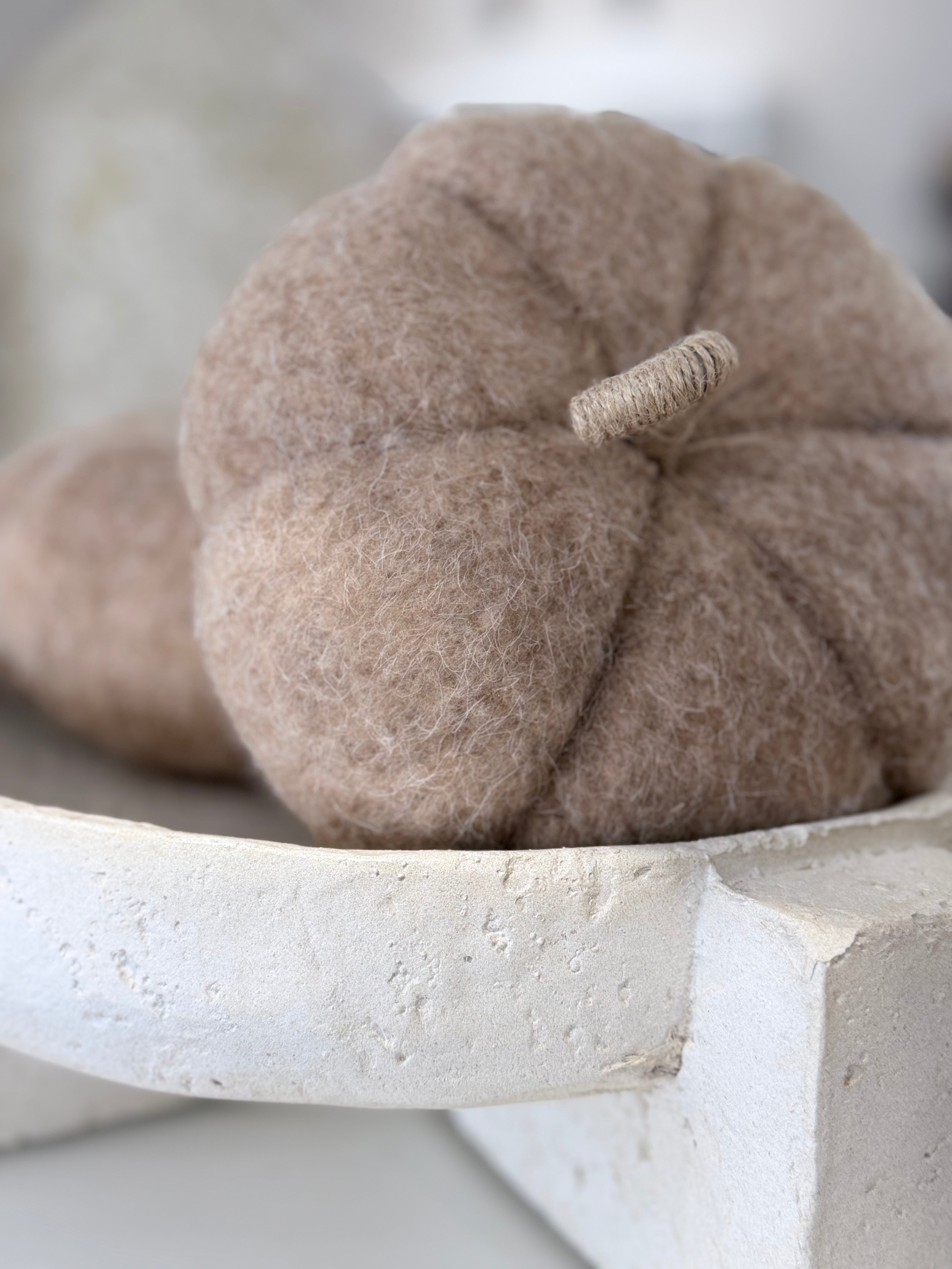 Brown Felt Pumpkin