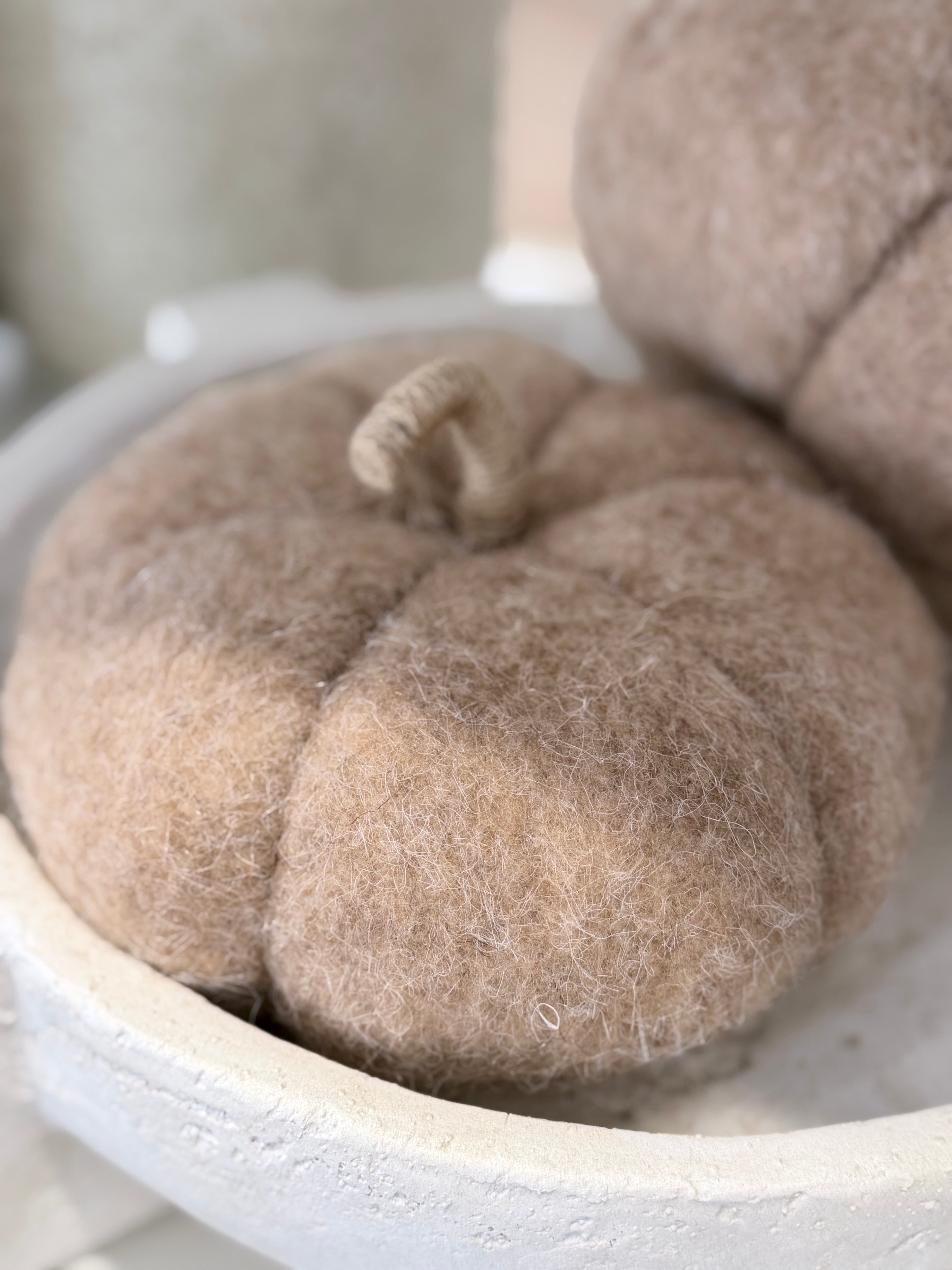 Brown Felt Pumpkin