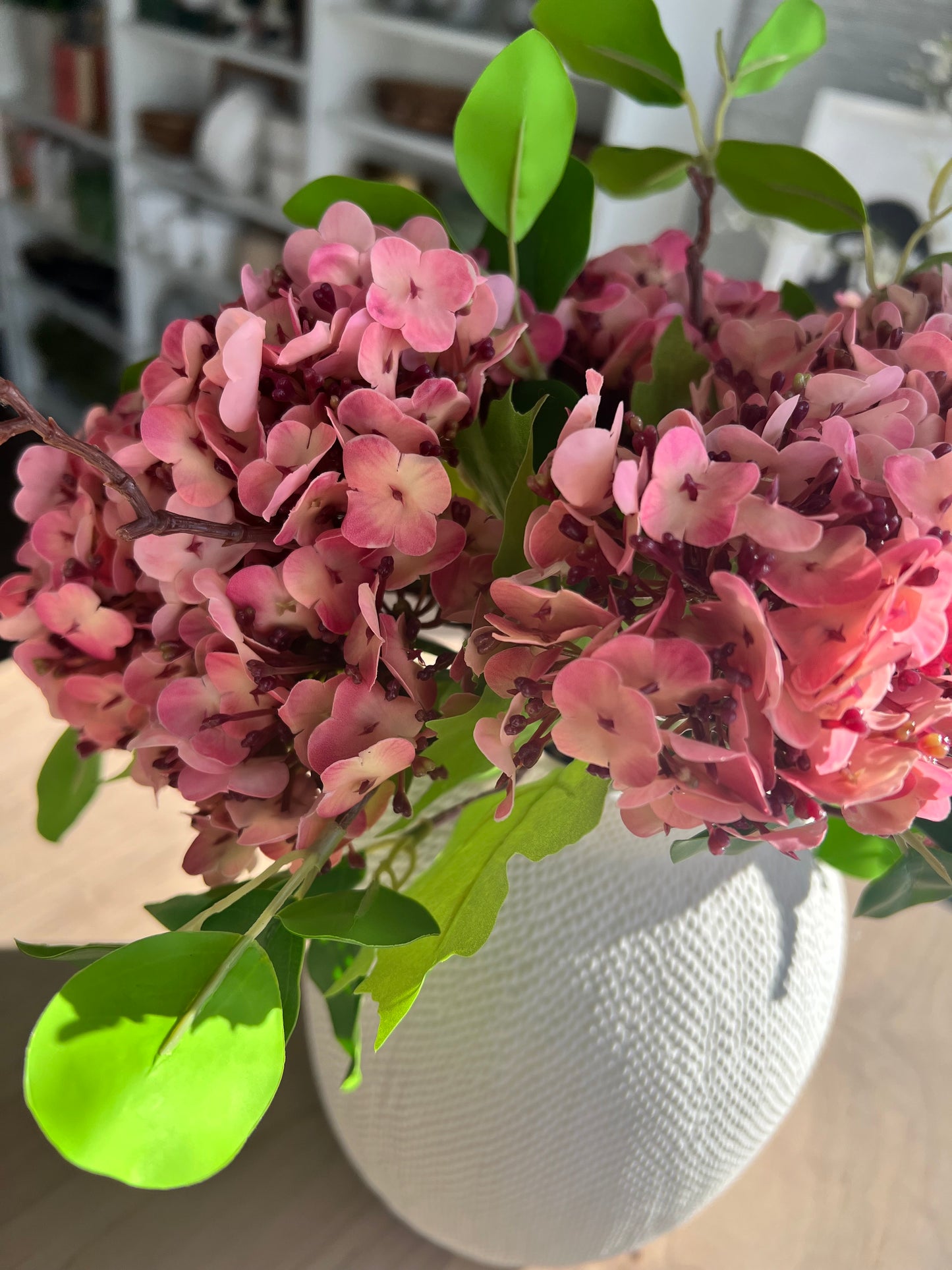 12" Dark Pink Hydrangea Bundle