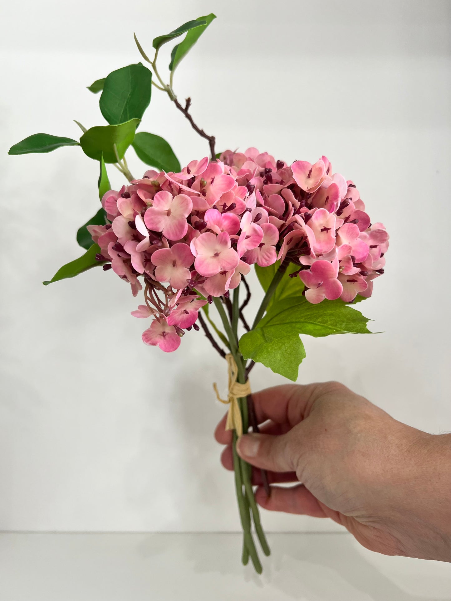 12" Dark Pink Hydrangea Bundle