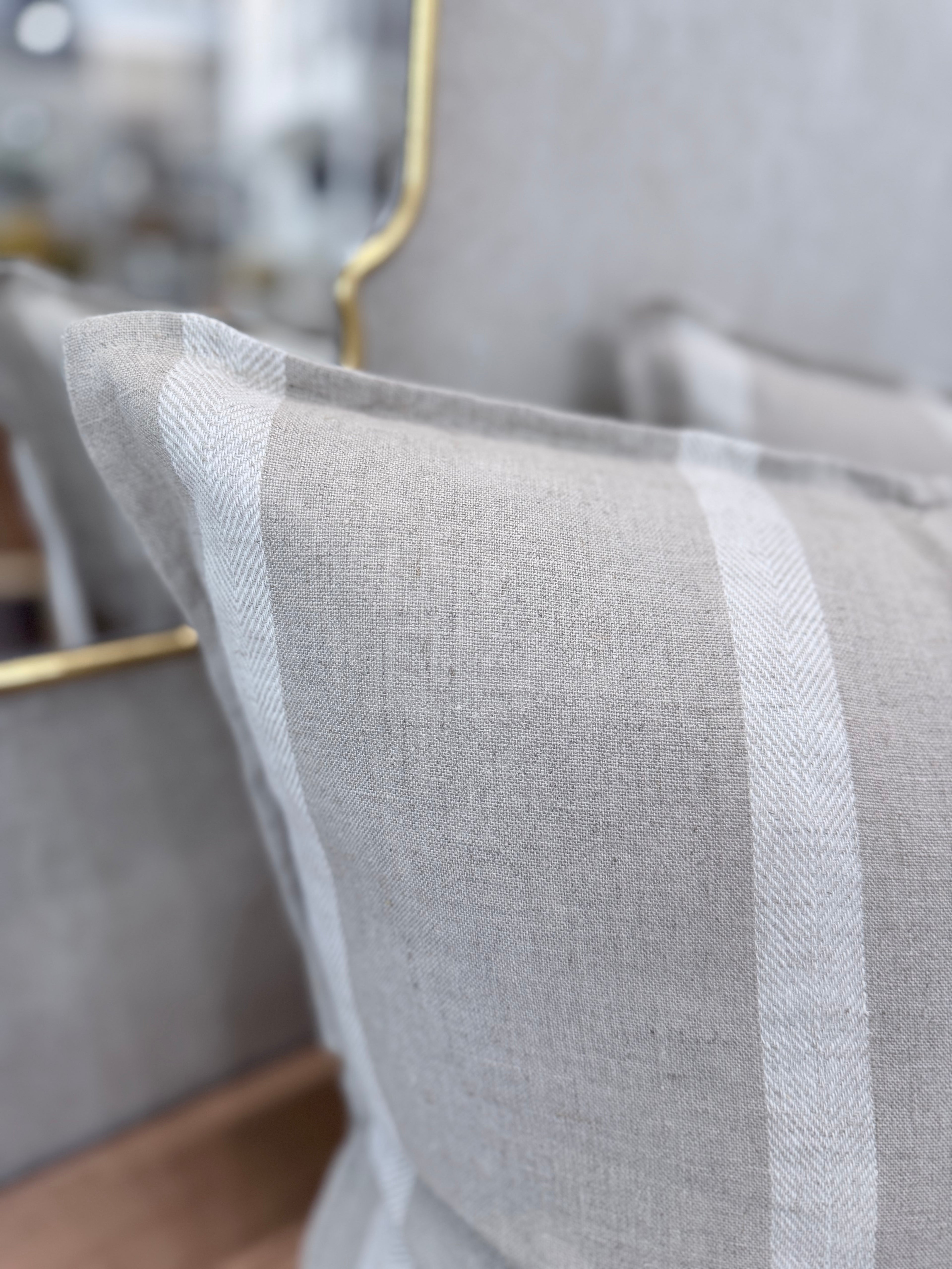 20" French Linen Stripe