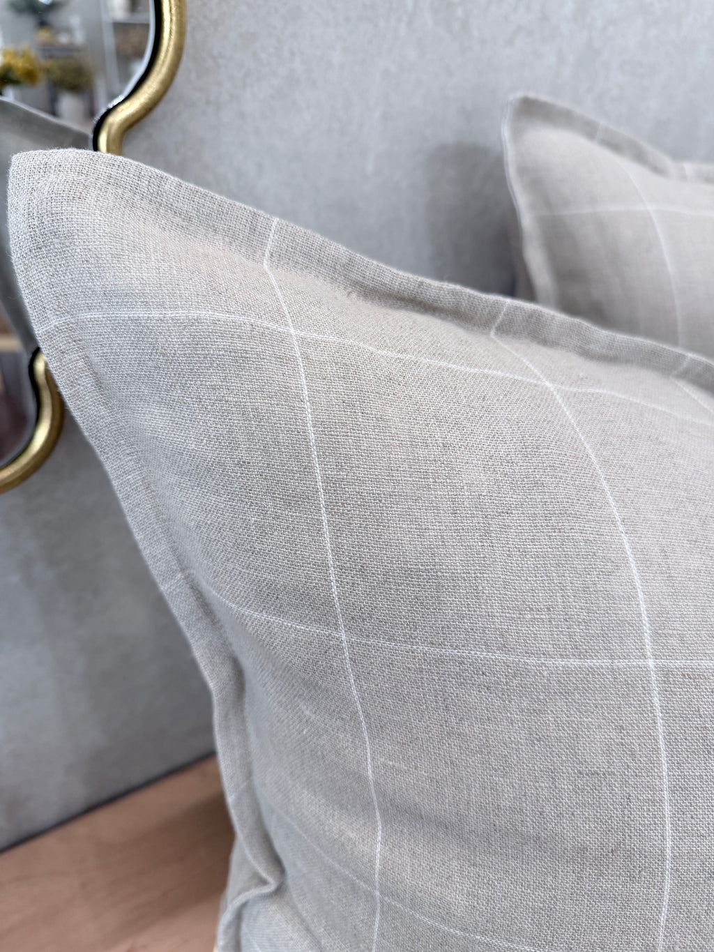 20" French Linen Check