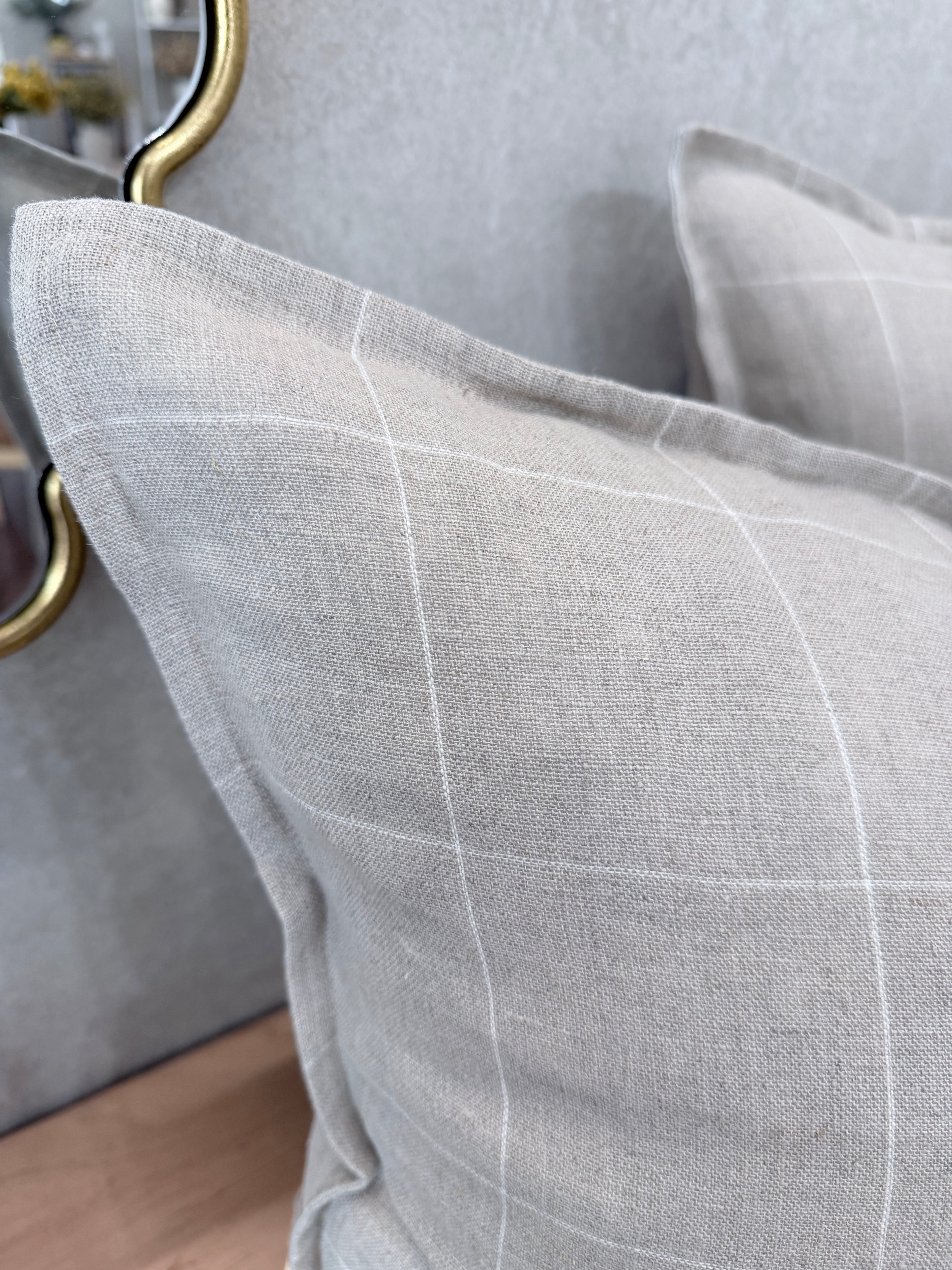 20" French Linen Check