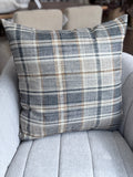 22" Ash Plaid Pillow