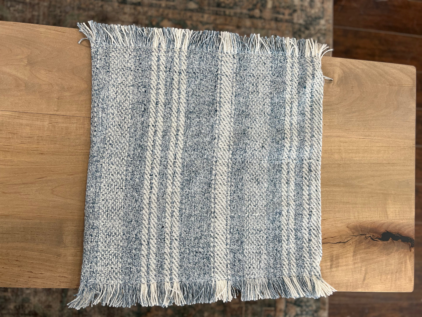 20" Denim Blue/Ivory Pillow Cover