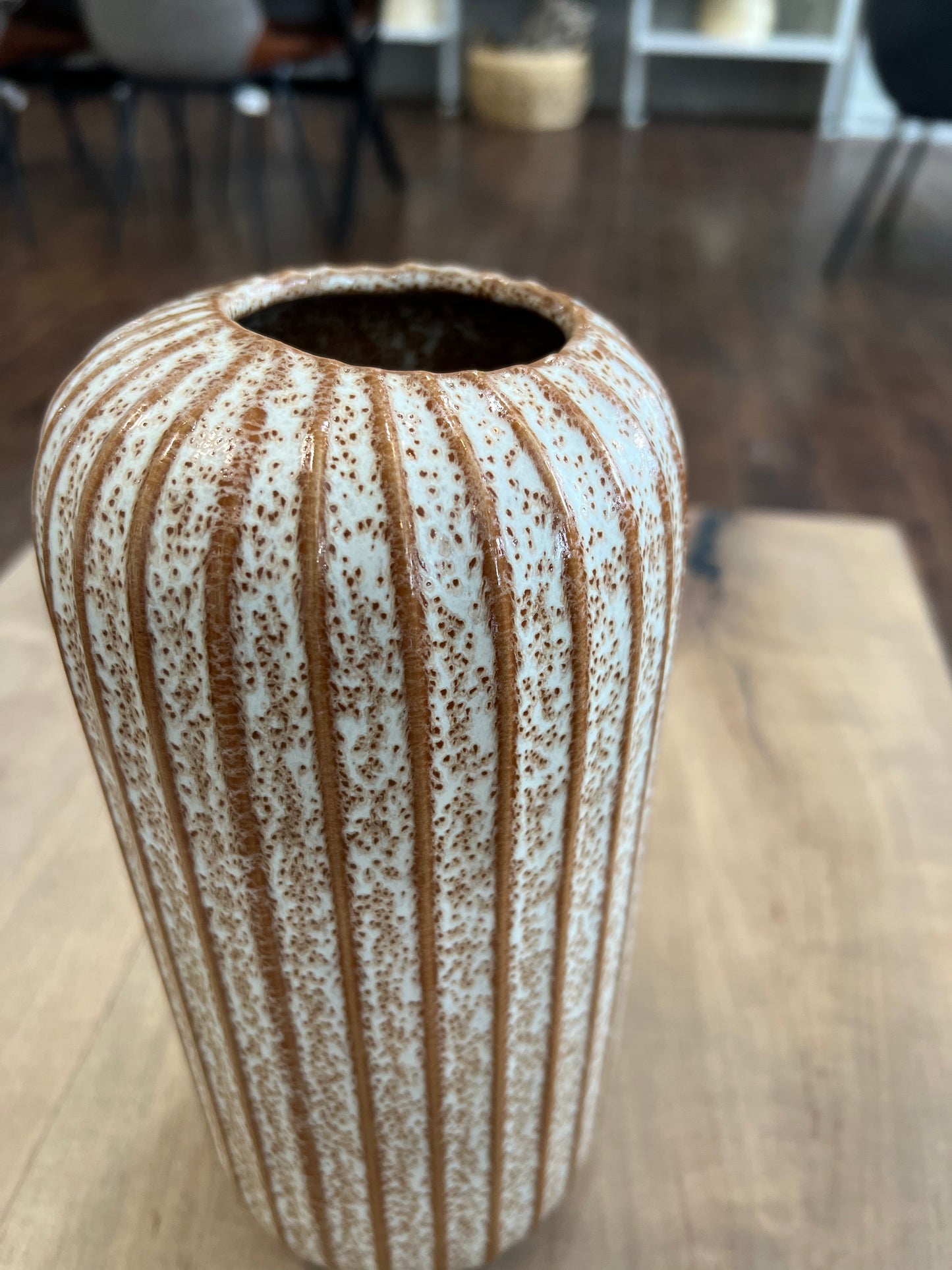 11" Terra Stripe Fault Line Vase