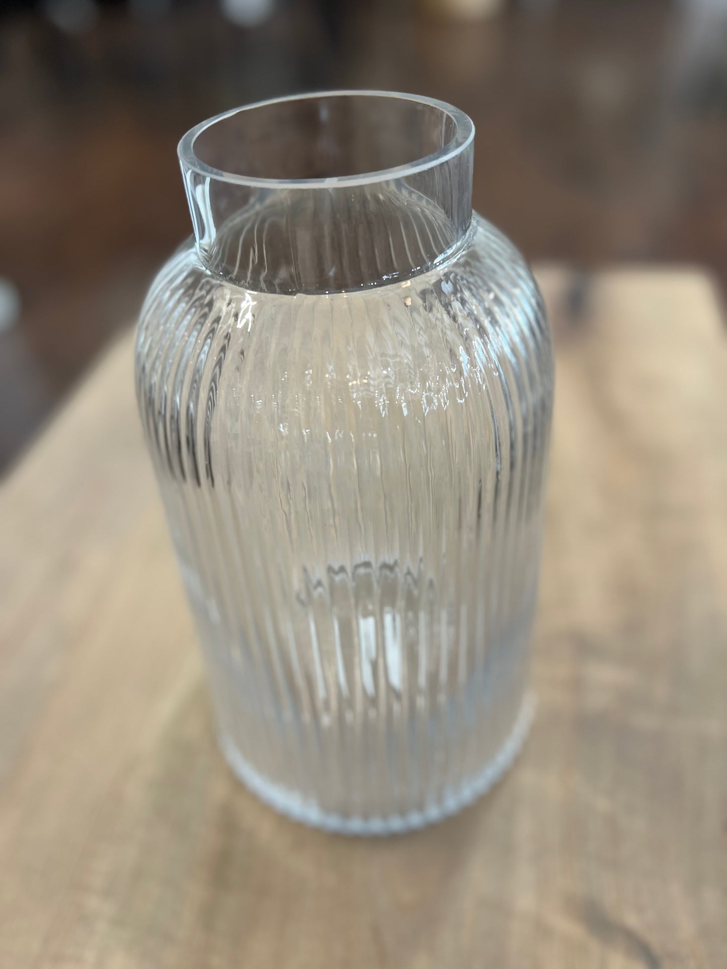 11" Glass Stripe Vase