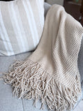 Khaki Textured Throw