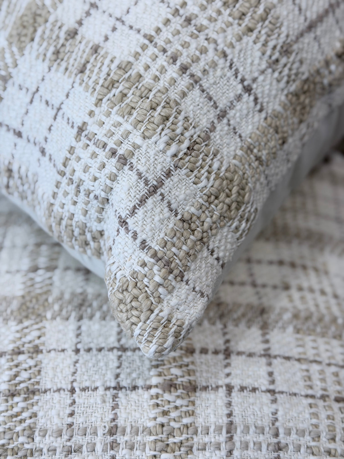 18" Tan and Cream PIllow