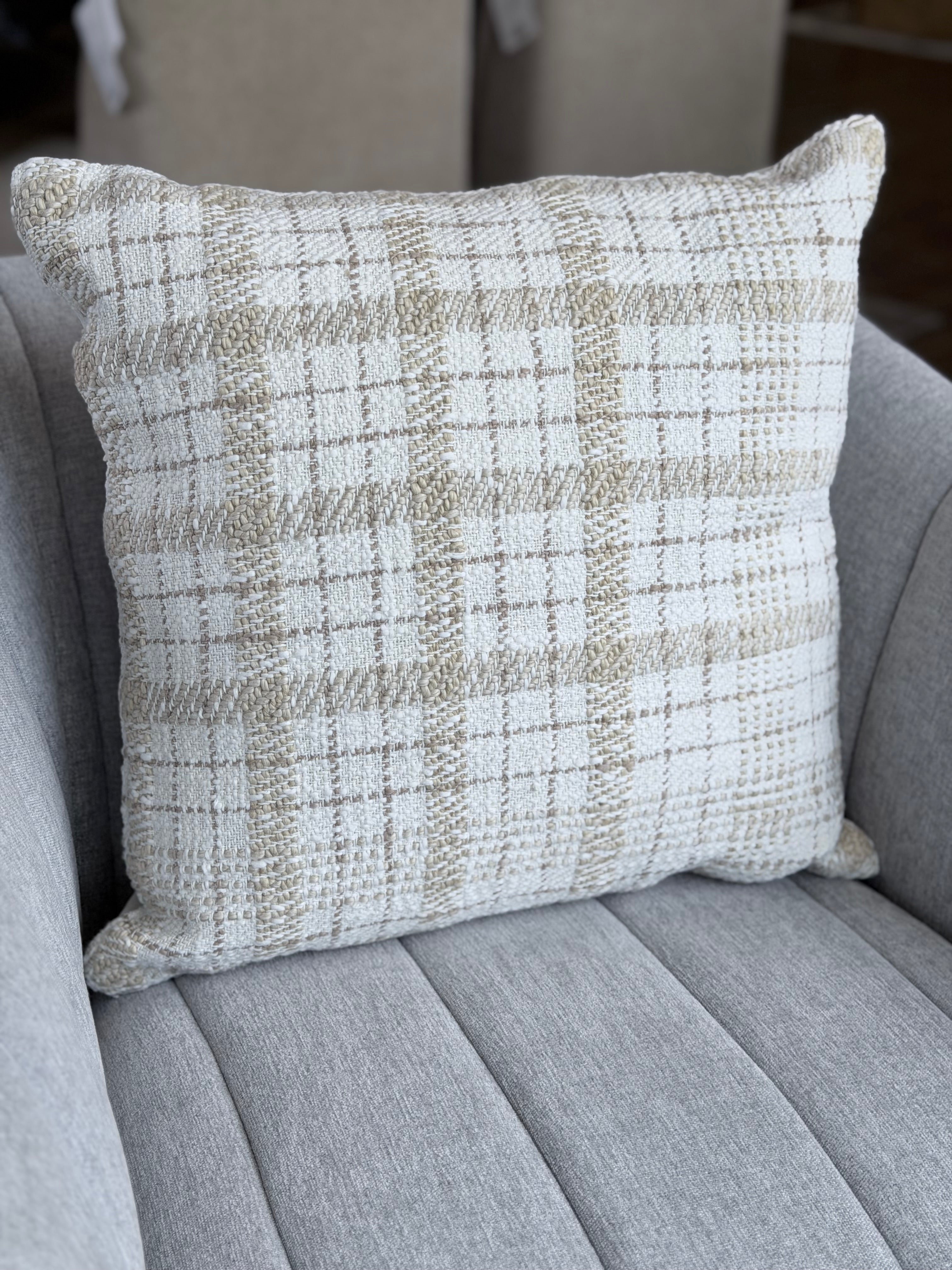 18" Tan and Cream PIllow