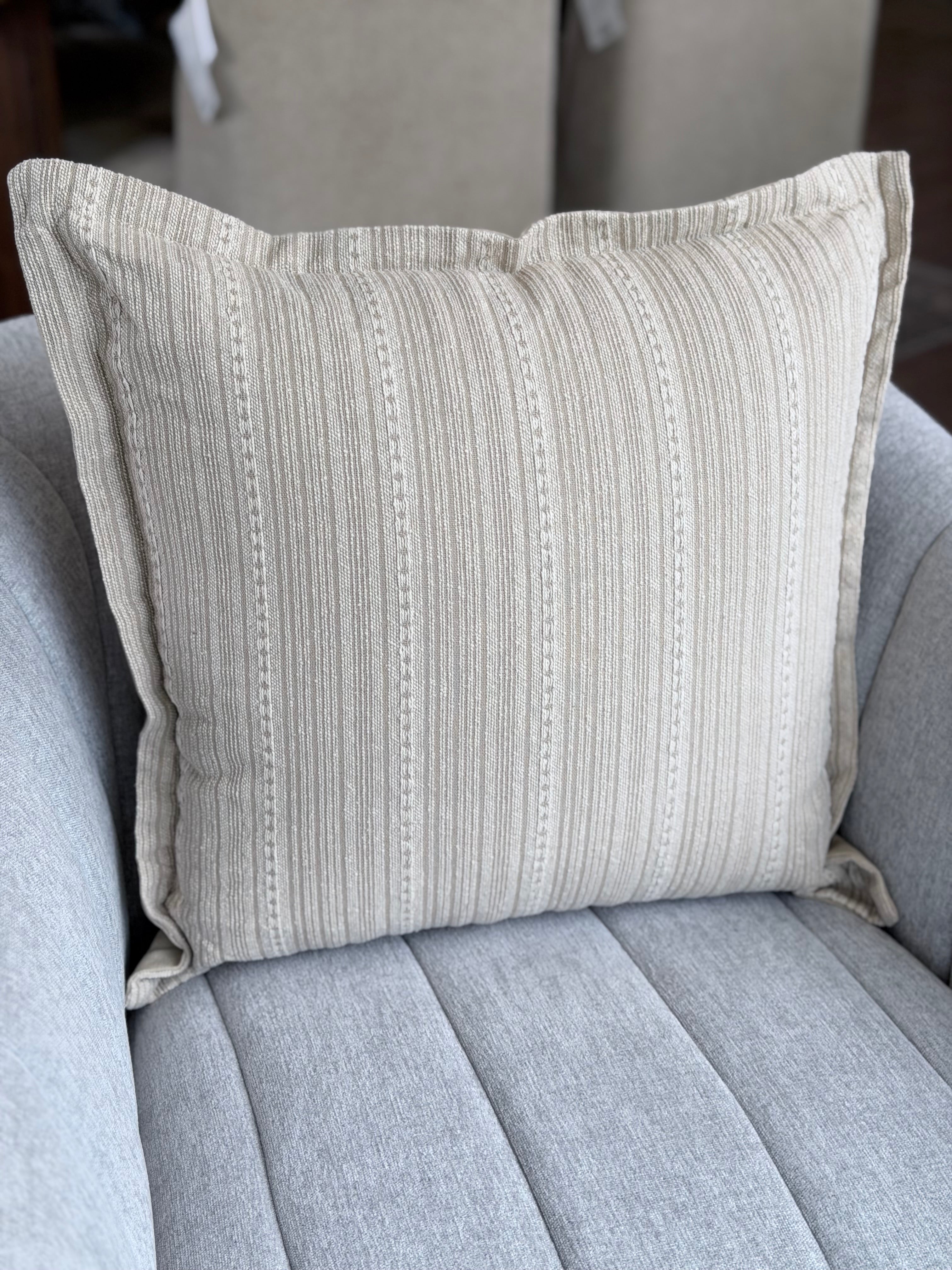 18" Taupe /Cream  Pillow