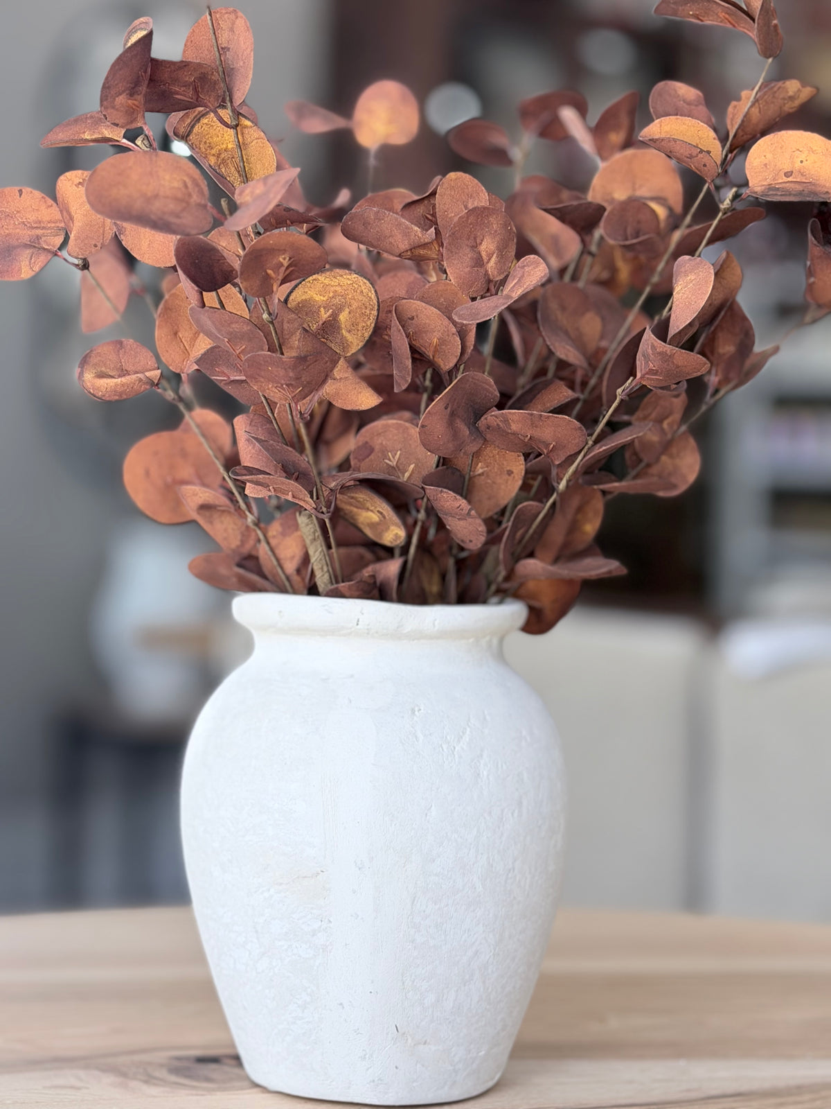 16" Coffee Eucalyptus Leaf