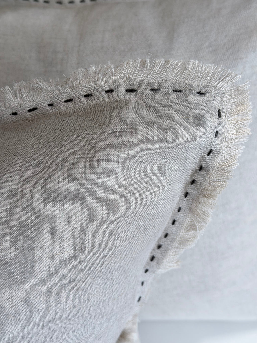 20" Oatmeal w/Stitch Pillow