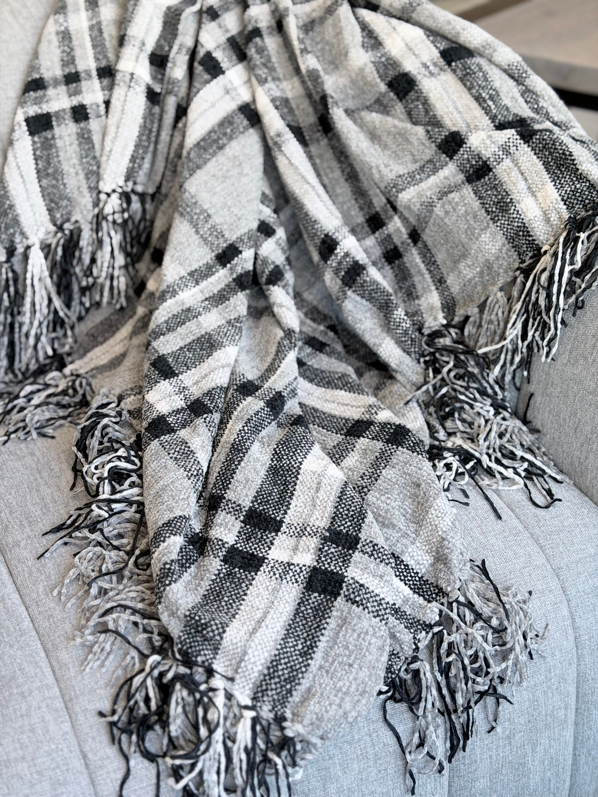 Black and Grey Throw