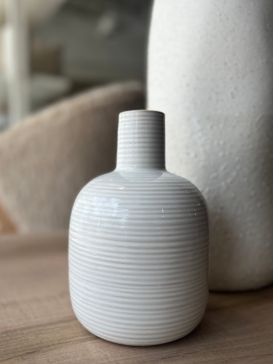 6" Striped Bud Vase
