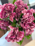 13 Inch Dark Pink Real Touch Hydrangea
