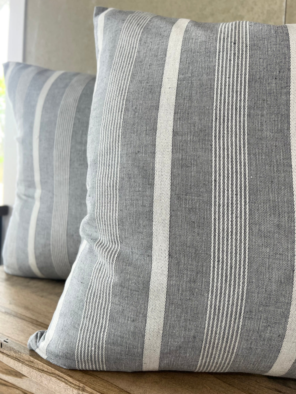 Addison Stripe Blue 20" Pillow