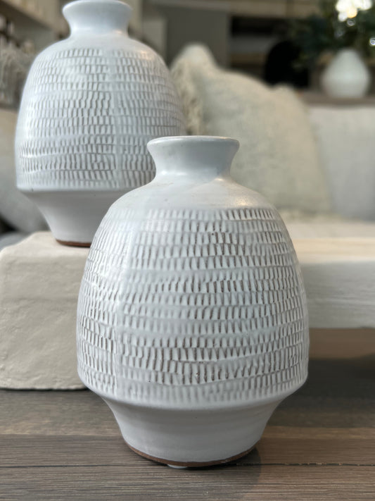 5" White Matte Vase