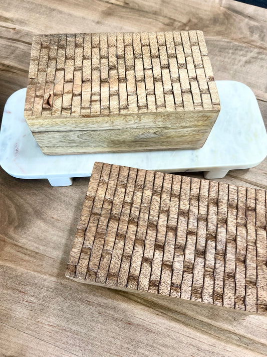 Carved Mango Wood Box