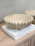 9.8" Beige Ruffle Bowl