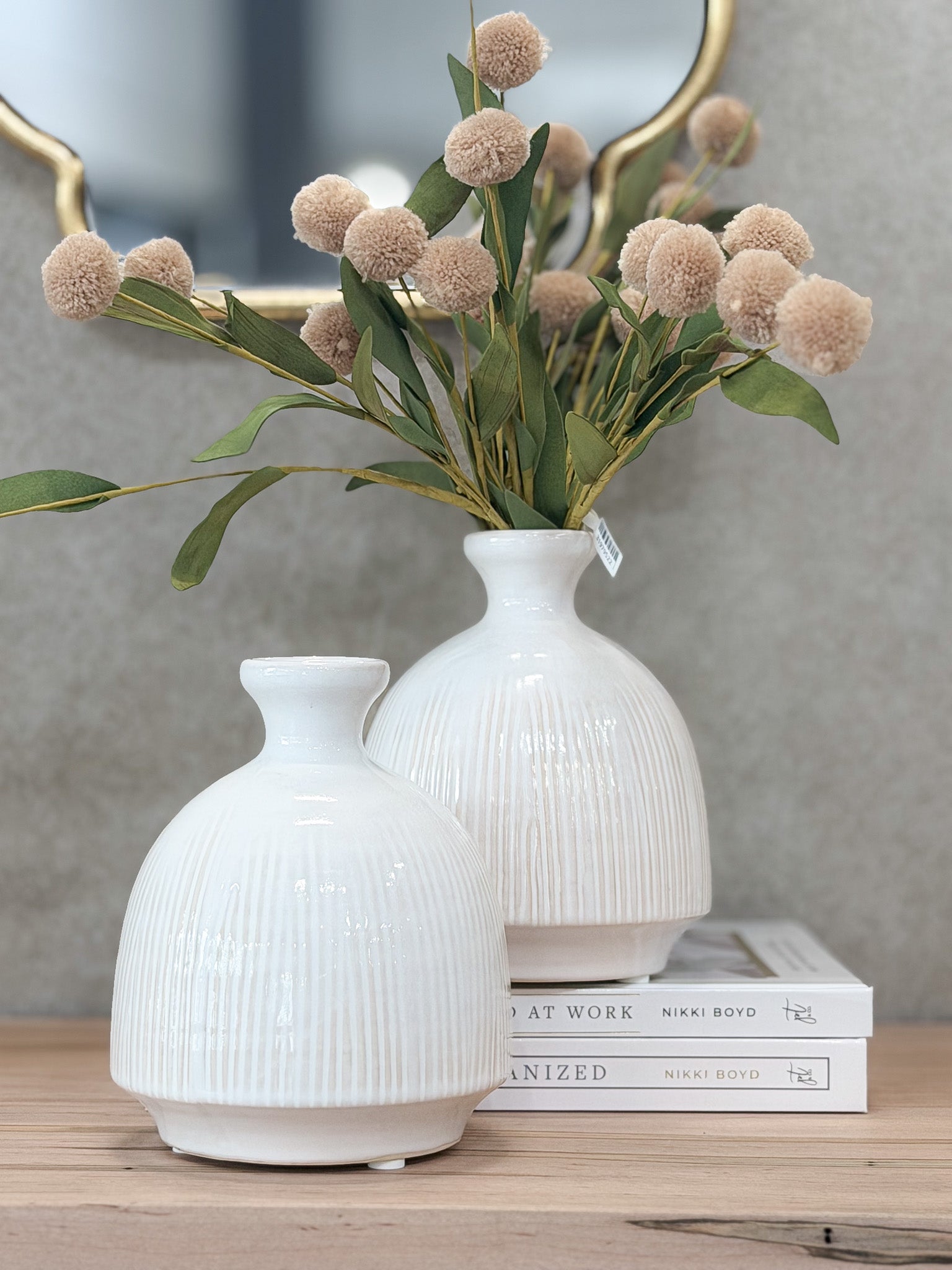 6" Stripe Vase
