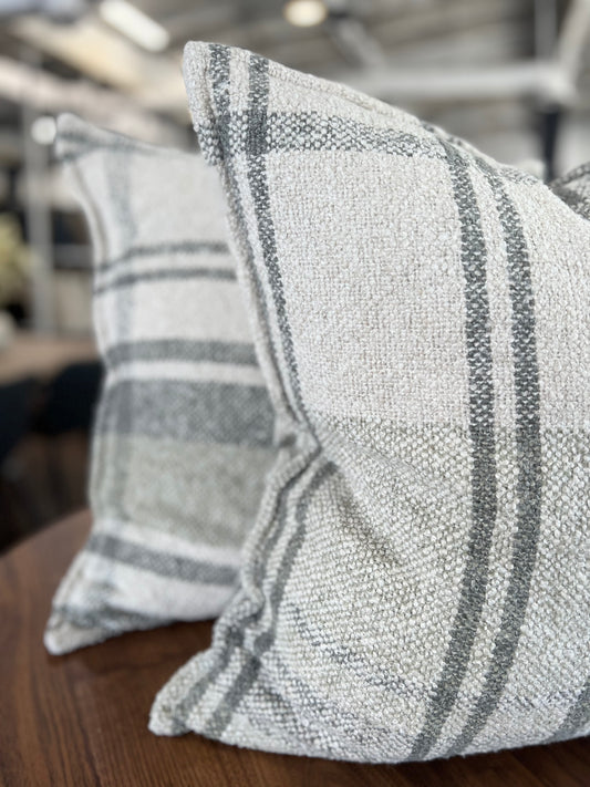 Green Plaid Pillow 20"