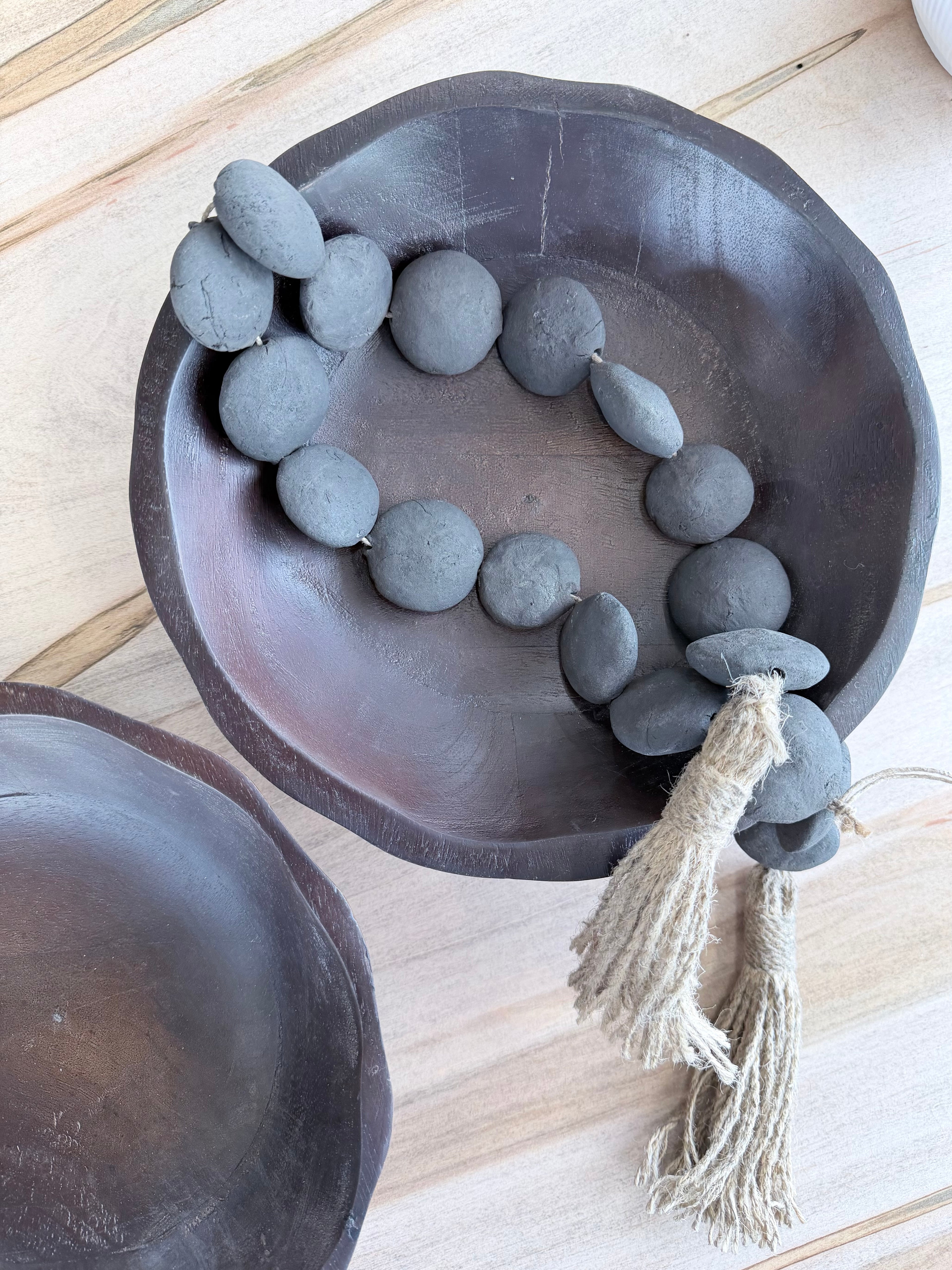 Walnut Finish Bowl 9.5"
