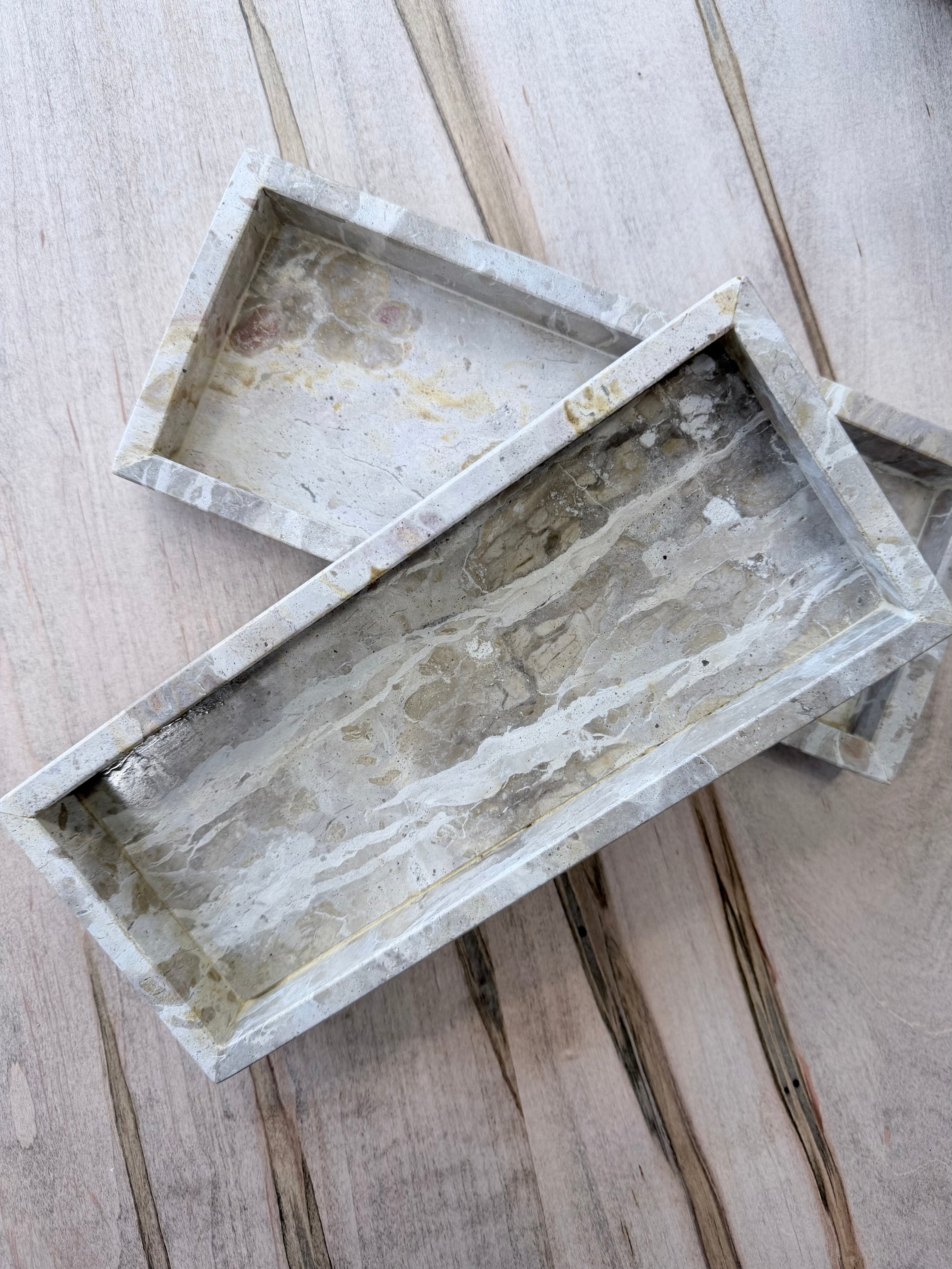 10" x 4" Marble Vanity Tray