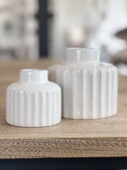 Small Ribbed Vase