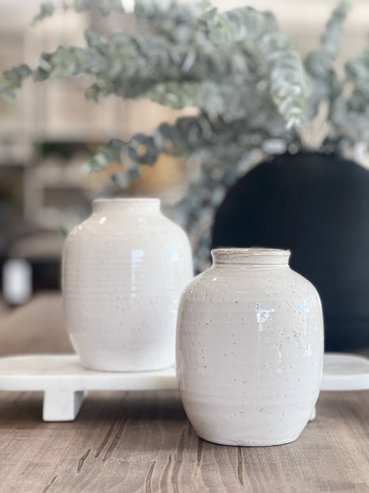 6.3" White Vase