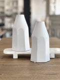 9.25 White Hex Vase