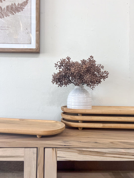 Wood Tray W/ Ball Feet