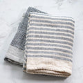 Blue Stripe Waffle Towel set of two